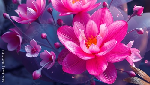 Mystical pink flowers