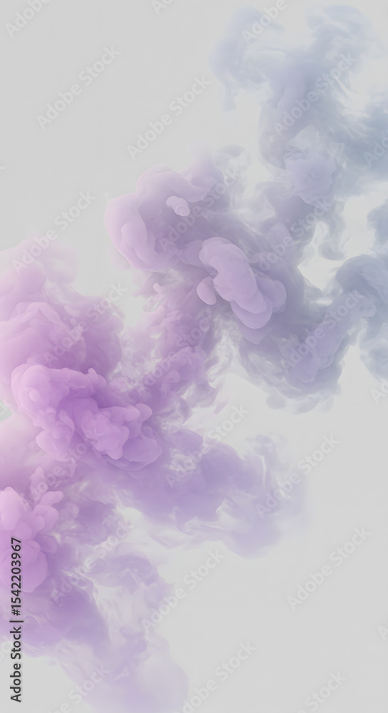 Fototapeta premium Abstract Lavender Ink Swirls: Elegant Fluid Background