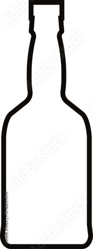 Bottle of alcohol icon vector. Bottle illustration sign. Alcohol symbol. Wine logo.