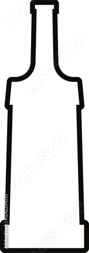 Bottle of alcohol icon vector. Bottle illustration sign. Alcohol symbol. Wine logo.