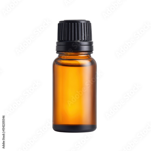 Wallpaper Mural Amber glass essential oil bottle with black cap, perfect for aromatherapy or herbal remedies storage Transparent background or png Torontodigital.ca