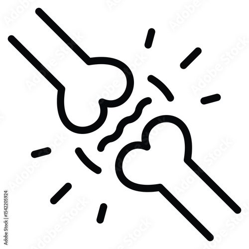 Sprains Icon Line Vector Illustration