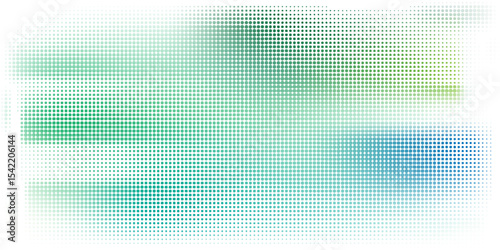 Abstract Dot Matrix Pattern With Soothing Green and Blue Tones