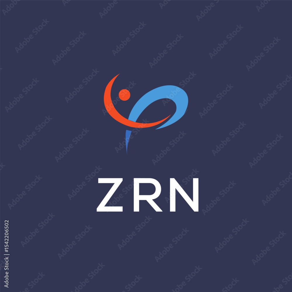 Fototapeta premium ZRN Letter Initial Logo Design Template Vector Illustration