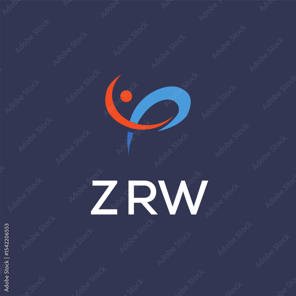 Fototapeta premium ZRW Letter Initial Logo Design Template Vector Illustration