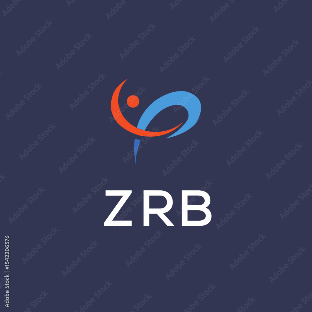 Fototapeta premium ZRB Letter Initial Logo Design Template Vector Illustration