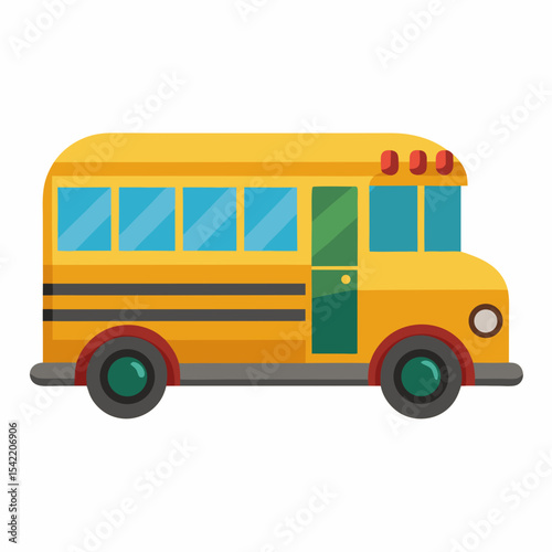 school bus isolated on white