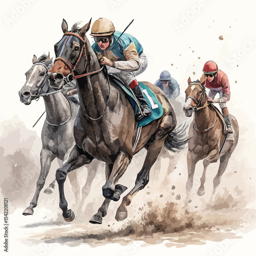  Final Stretch of Horse Race