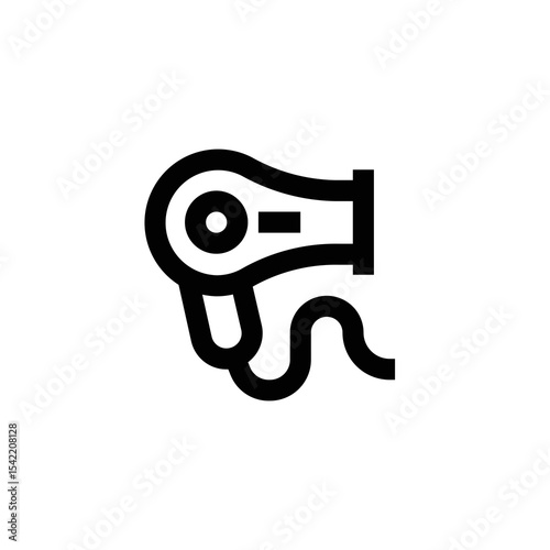 hair dryer icon simple design on white background