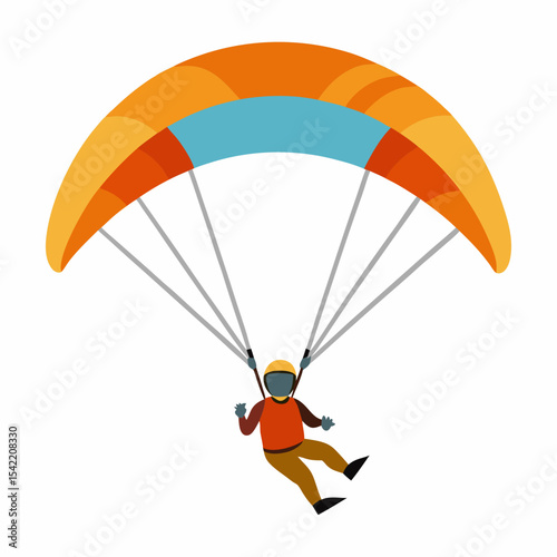 vector illustration of a parachute