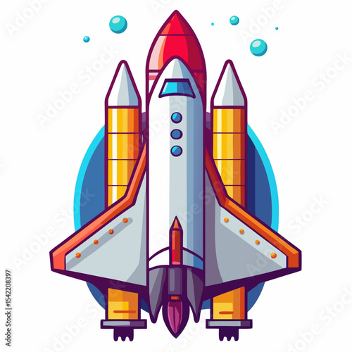 space rocket vector illustration