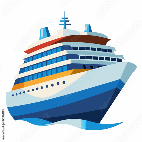 cruise ship isolated
