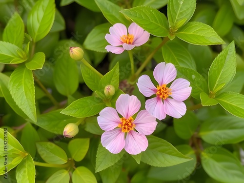 Natural pink flowers in the garden 