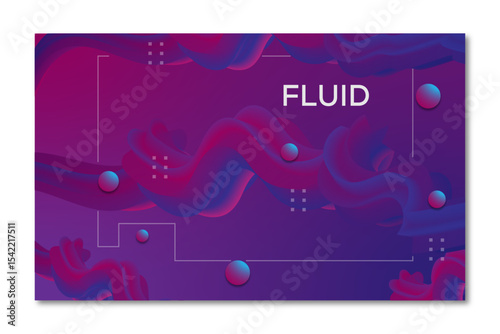 Modern fluid design, Creative with gradian, pin & blue color.