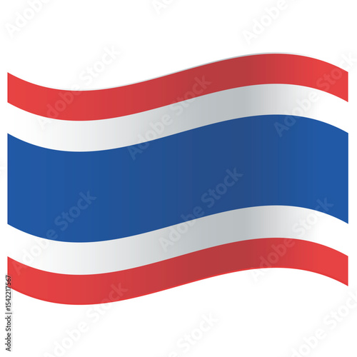 thailand flag vector isloated on a white background