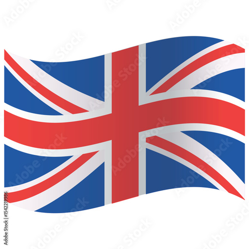 united kindom flag vector isloated on a white background