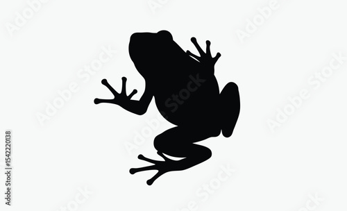 Frog silhouette , amphibian icon collection, wildlife vector illustration