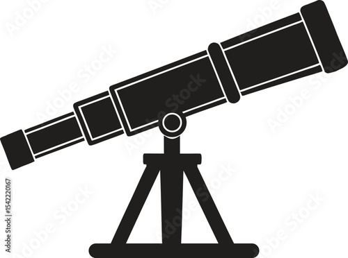 telescope silhouette vector
