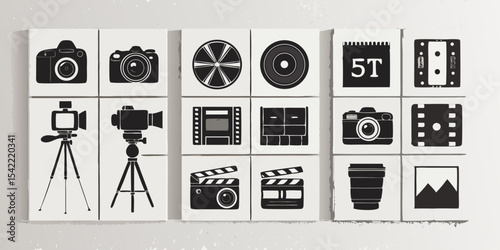 vectors icons of camera