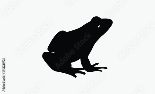 Frog silhouette , amphibian icon collection, wildlife vector illustration