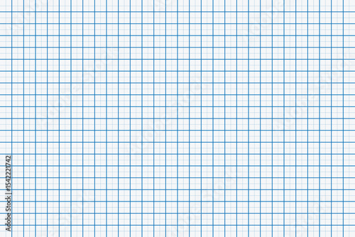 Blue Grid Notebook Paper Sheet with Thin Lines for Math or Technical Notes