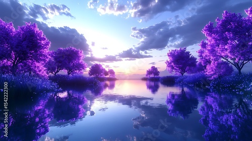sunrise over the lake