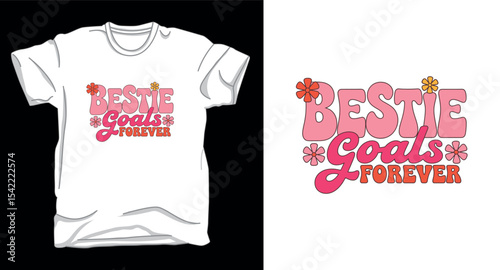 Bestie typopgraphy vector t-shirt design print