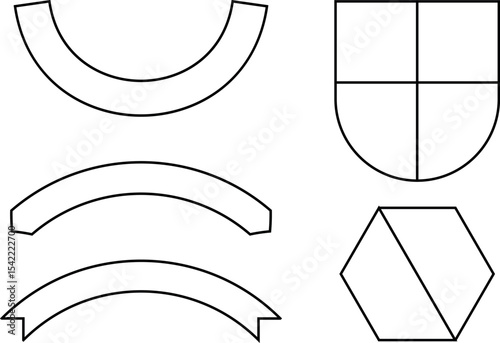 Set of Round Circle Vector Icons and Design Elements – Blank Label Templates, Web Buttons, Speech Bubbles, Paper Stickers, Stamps, Banners, Frames, Signs, and Symbol Shapes for Web and Graphic Design