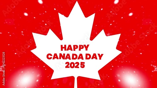 Happy Canada Day 2025 Animated Text Motion Graphic