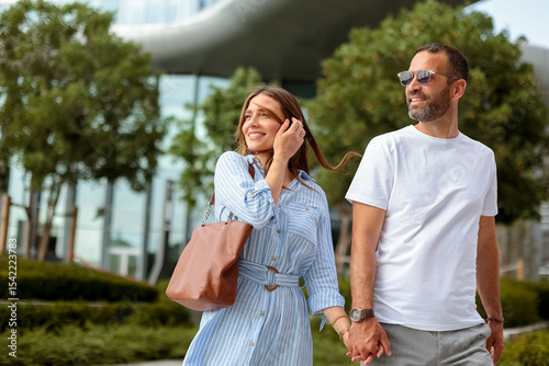 Couple enjoys a sunny day s...