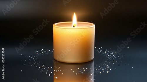 burning candle on a dark background