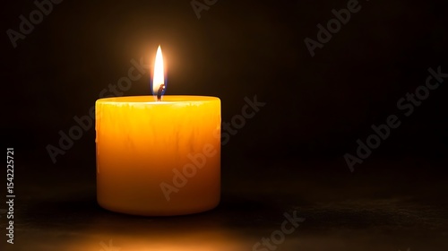 burning candle on a dark background