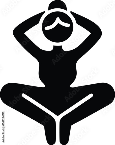 Yoga fitness icon. Yoga icon