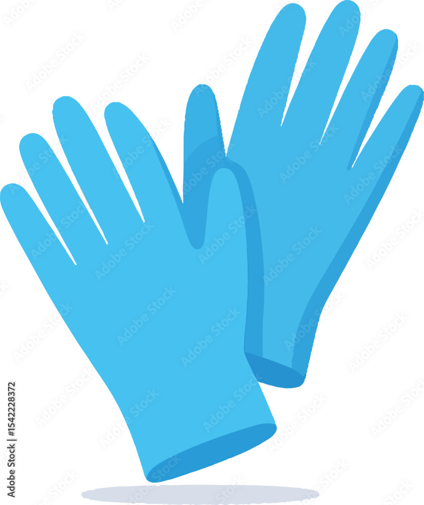 Obraz premium Blue latex gloves ready for use in a healthcare setting during a routine examination or procedure