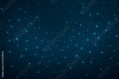 Abstract data visualization background with glowing particles and connected lines