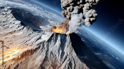 Earth's Mountains and Clouds from Space