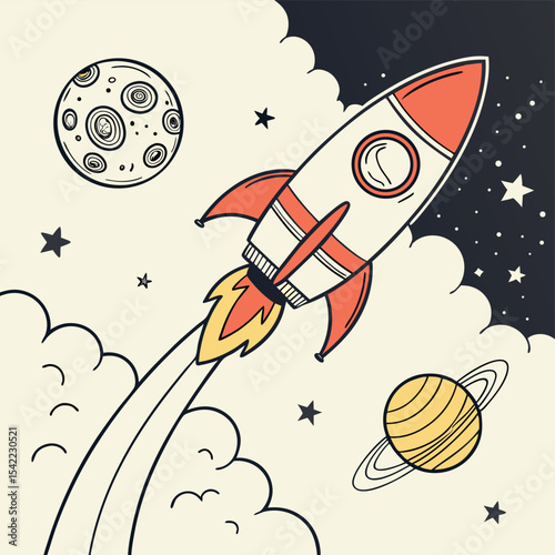 rocket in space