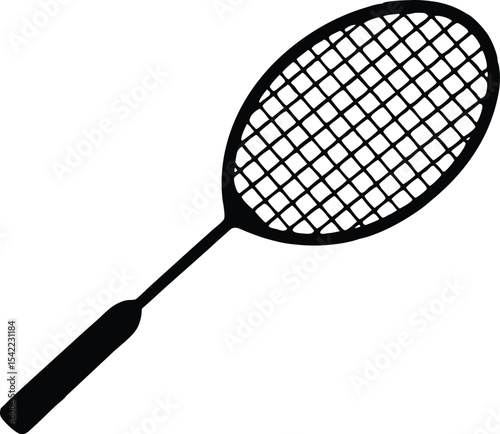 badminton bat silhouette  vector,badminton bat icon