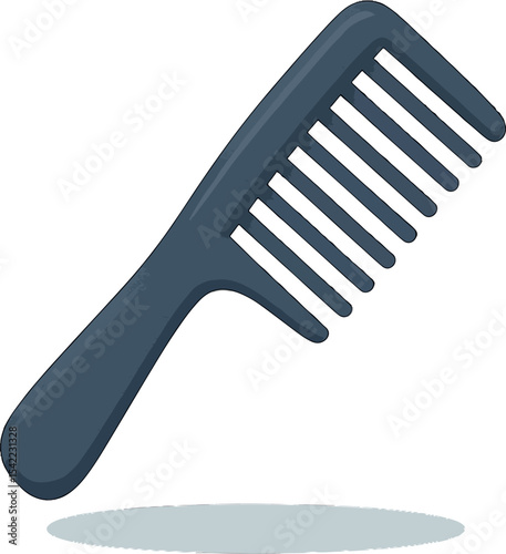 Comb with fine and wide teeth for styling hair at home or barber shop