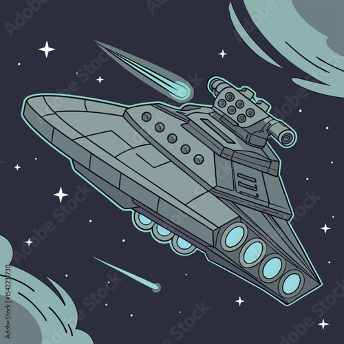 rocket in space