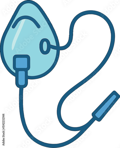 Medical oxygen mask equipment designed for patient care in hospitals or emergency situations
