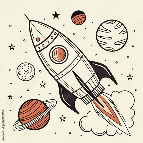rocket in space
