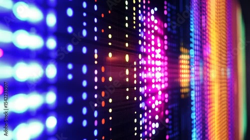 Colorful LED wall display