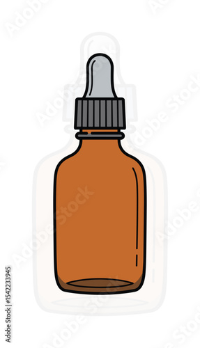 Bitters Bottle Vector, Bartender Cocktail Illustration