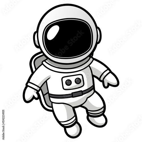 astronaut in a spacesuit floating in space