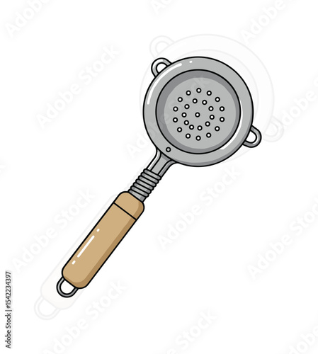 Hawthorne Strainer Vector Art, Cocktail tool illustration
