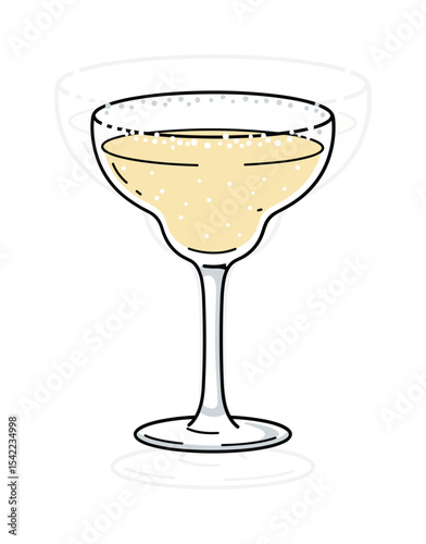 Margarita cocktail vector art, refreshing summer illustration