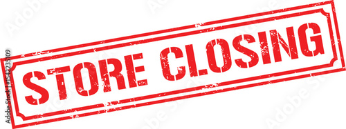 Grunge stamp store closing