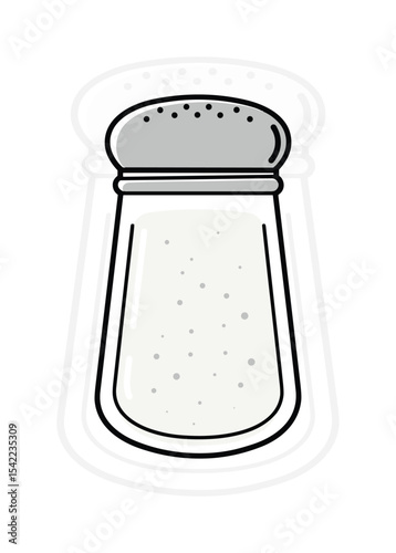 Salt Shaker Vector Illustration, Cocktail Bartender Accessory