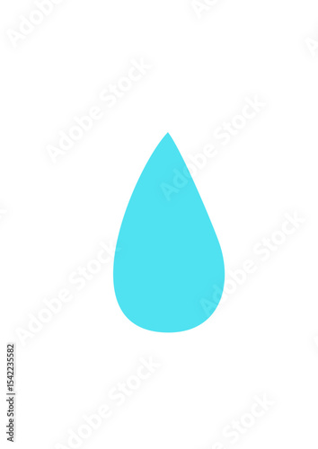 Vector water drop icon in blue gradient, clean flat design for environmental and hydration concepts

